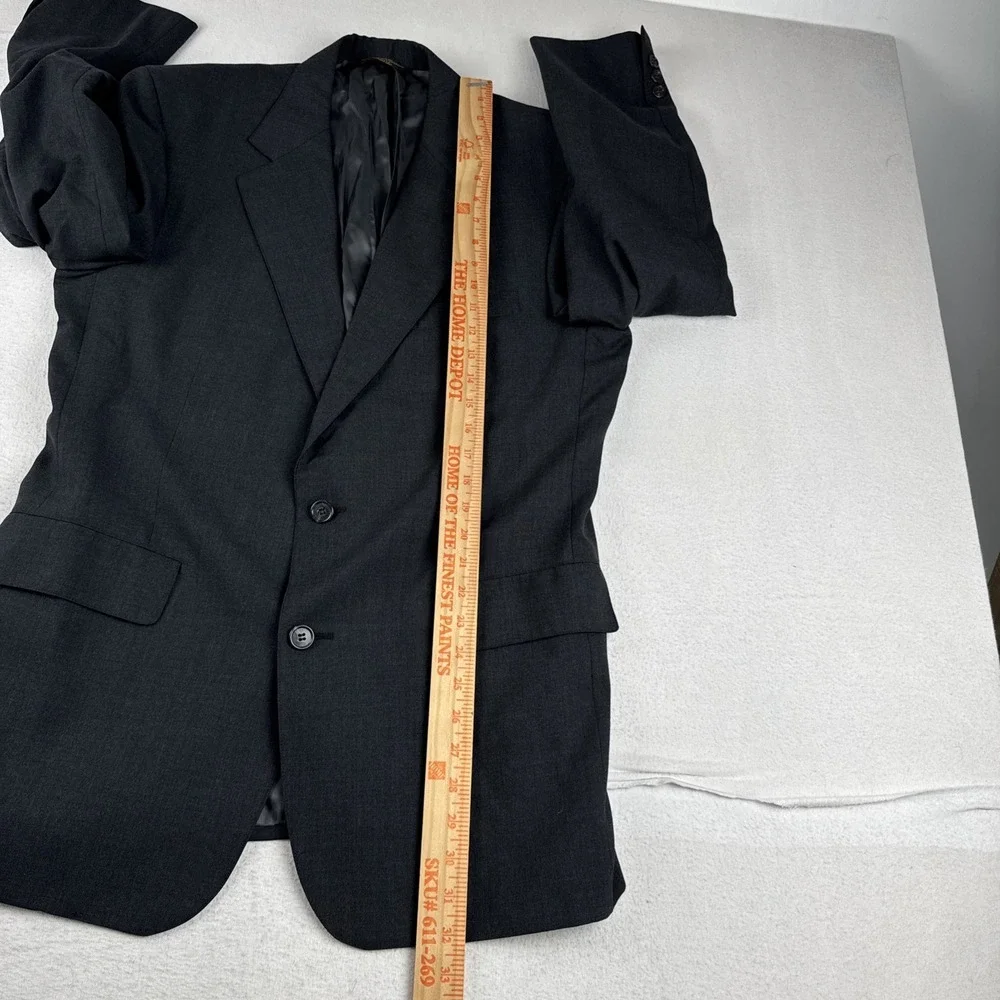 VTG Brooks Brothers Makers Brooksease Mens Dark Gray Sz 40R Wool Office Business